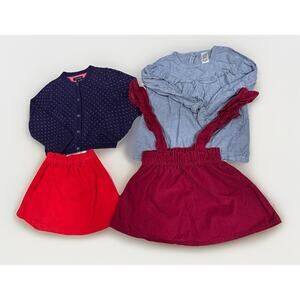Girls Clothes 4T Tommy Hilfiger Cardigan, Carters Corduroy Skirts, Chambray Top